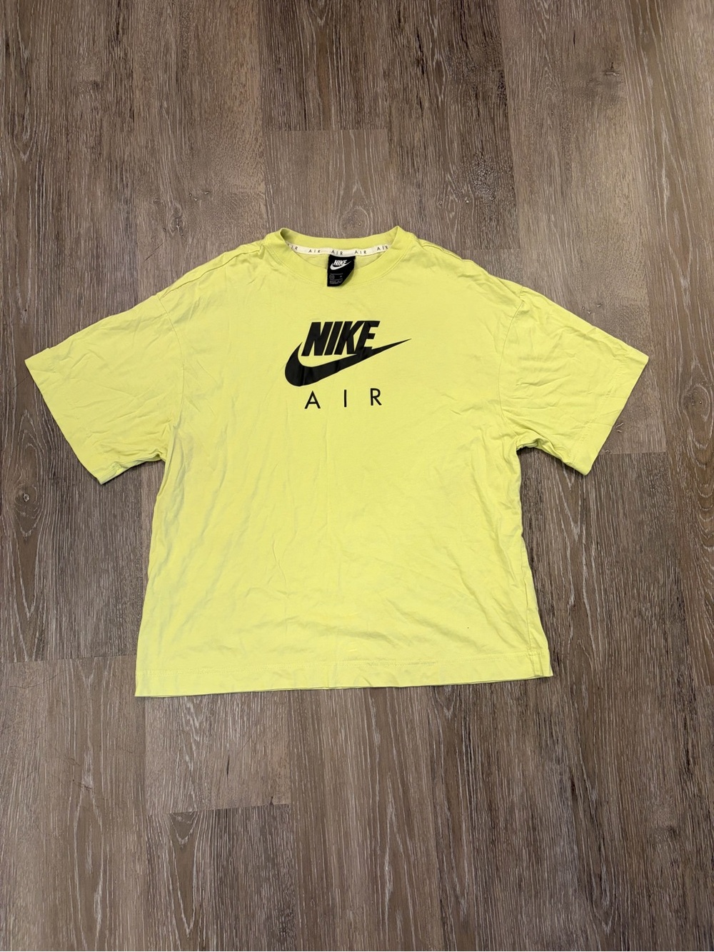 Nike Air Short-Sleeve Lime Yellow Logo Tee